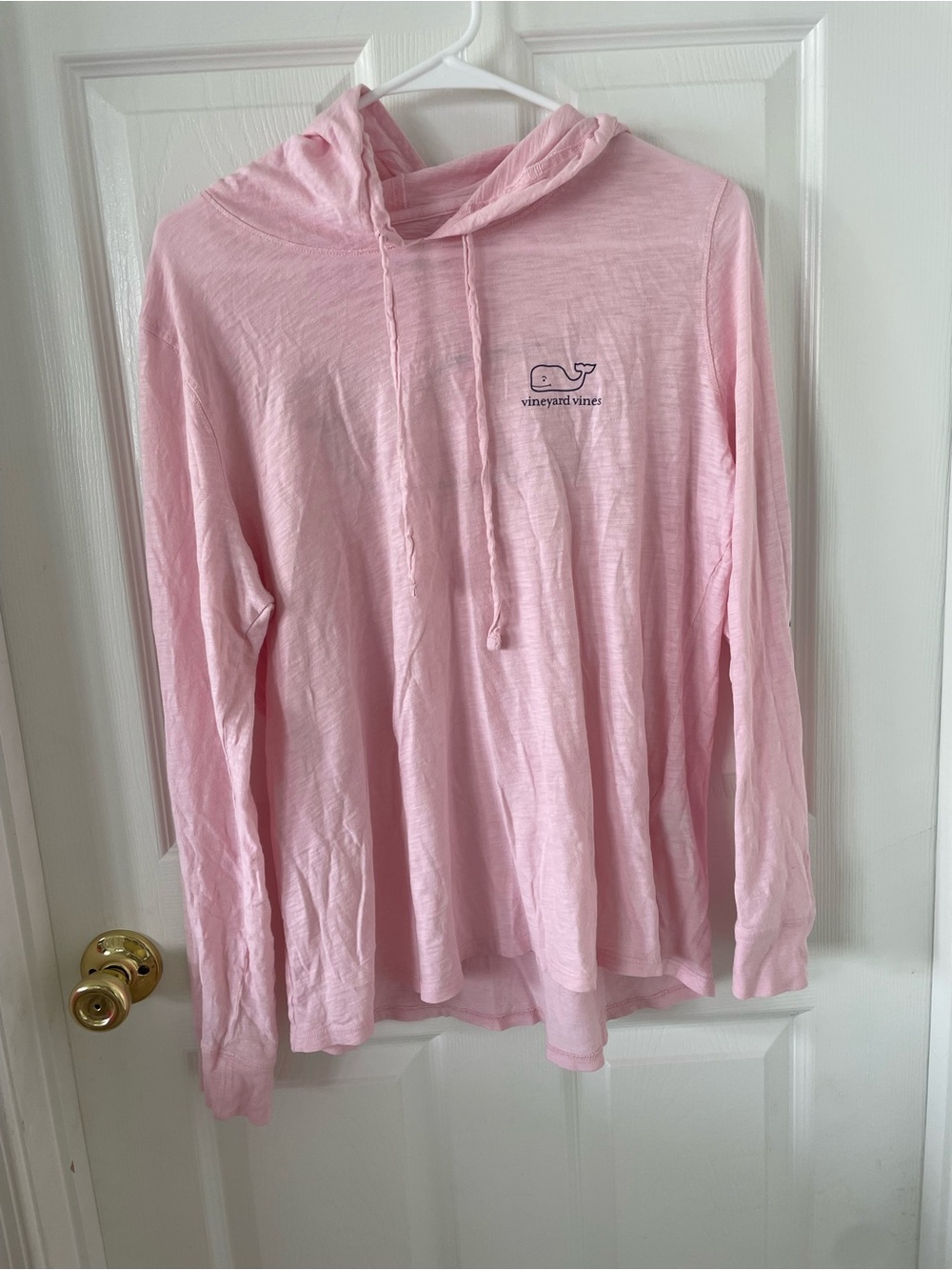 Vineyard Vines Light Pink Long-Sleeve Hooded Tee